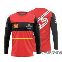 [In stock] 2023 design F1 Sculteria Ferrari Cross -Country T -shirt Charles Leclerc Carlos Sainz custom long -sleeved Long sleeved ，Contact the seller for personalized customization of the name