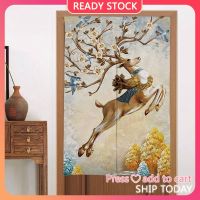 Door Curtain Customize Thickened High Quality! Modern Chinese Style Splendid Mountains And Rivers Cotton Living Room Kitchen Childrens Room Home Decor Multi-Size Noren Doorway Curtain