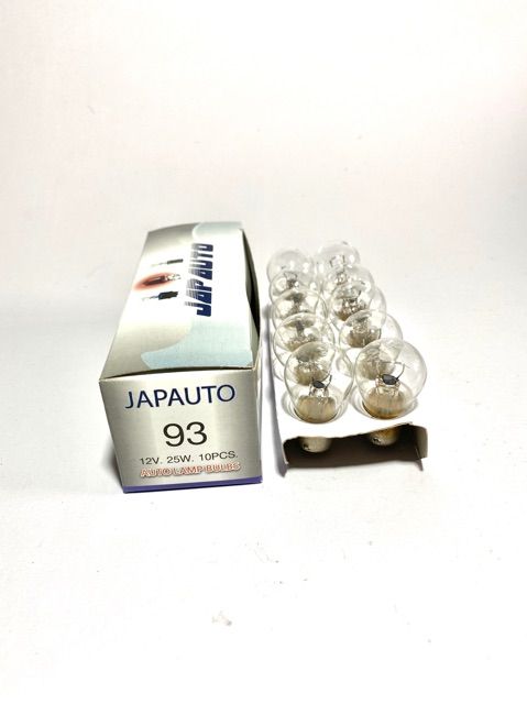 hot-หลอดไฟ-93-japauto-หลอดไฟเลี้ยว-1จุด-12v-25w-10ดวง-กล่อง-ส่งด่วน-หลอด-ไฟ-หลอดไฟตกแต่ง-หลอดไฟบ้าน-หลอดไฟพลังแดด