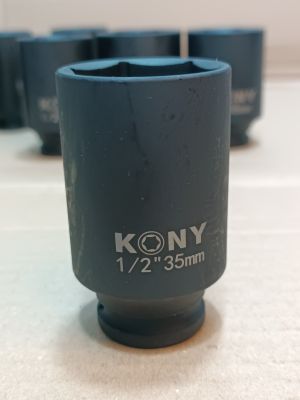 KONY ​ ลูกบล็อกยาว 1/2"(4หุน)   เบอร์  35  มม. ยาว 78 มม.   รุ่นงานหนัก เหล็ก CR-MO(IMPACT SOCKET)