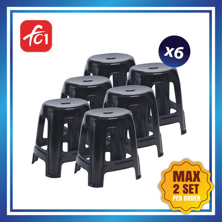 FC1 6in1 Stackable Modern Design Furniture Oval Shaped Kerusi Plastik