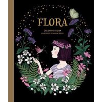 [หนังสือนำเข้า] Flora Coloring Book - Maria Trolle สมุดระบายสี coloring ภาษาอังกฤษ English book