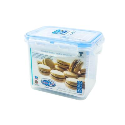 กล่องใส่อาหาร กล่องถนอมอาหาร เข้าไมโครเวฟได้ ความจุ 900 ml. ป้องกันเชื้อราและแบคทีเรีย แบรนด์ Super Lock รุ่น 6134