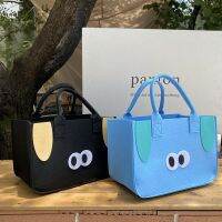 High-end MUJI 2023 new felt lunch box bento bag handbag large-capacity school commuting commuting high-value bag hand carry