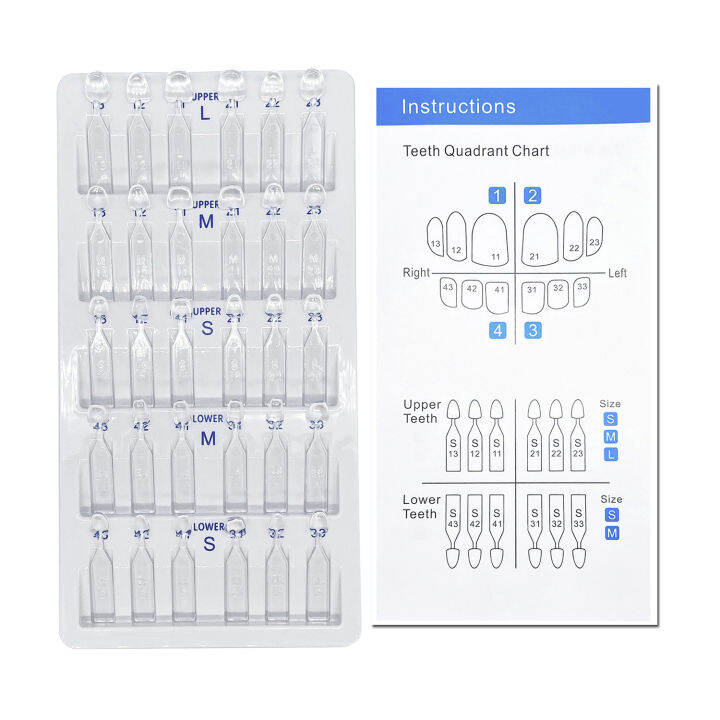 32ชิ้นเซ็ตทันตกรรมแผ่นไม้อัดแม่พิมพ์ชุดคอมโพสิตเรซิ่นแม่พิมพ์แสงรักษา-autoclave-ด้านหน้าฟันแม่พิมพ์ฟันไวท์เทนนิ่งเครื่องมือ