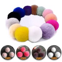 5PC 4/5cm Fluffy Plush Balls Faux Fur Pompom Soft Pompons DIY Kids Toys Wedding Decor Pom Poms Felt Hairball Sewing Craft Supply