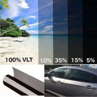 5/15/35/50 % VLT Black Window Tint Film Glass Sticker Solar Sun Shade Film for Car UV Protector Sticker Films Auto Home Roll Window Sticker and Films