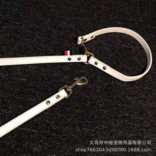 Bộ cổ áo dây kéo có tay cầm cho chó da bò bomei corgi - ảnh sản phẩm 1