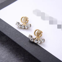 Fashion Double GG Earring Titanium Steel Letter Logo Ear Hoop Stud Earrings Womens Jewelry