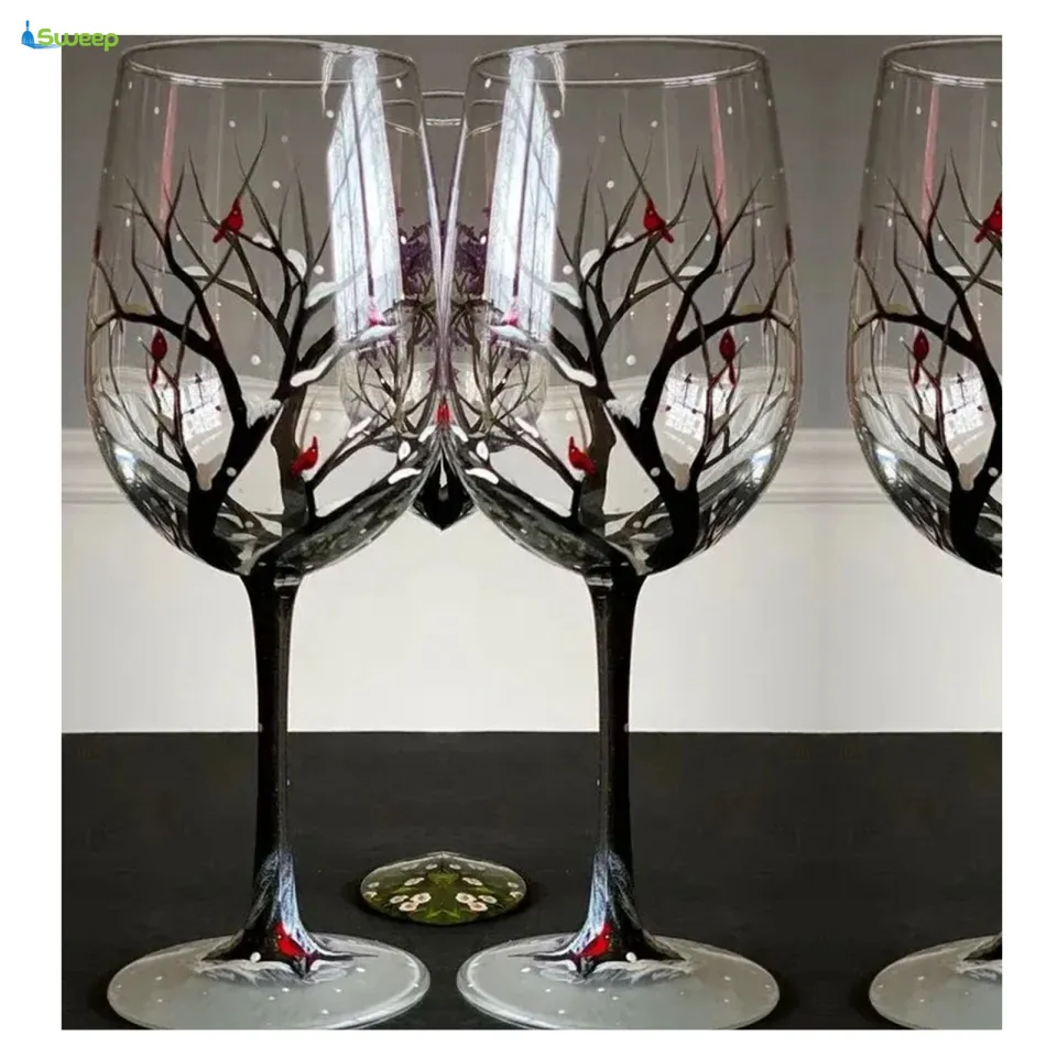 Four Seasons Trees Wine Glasses