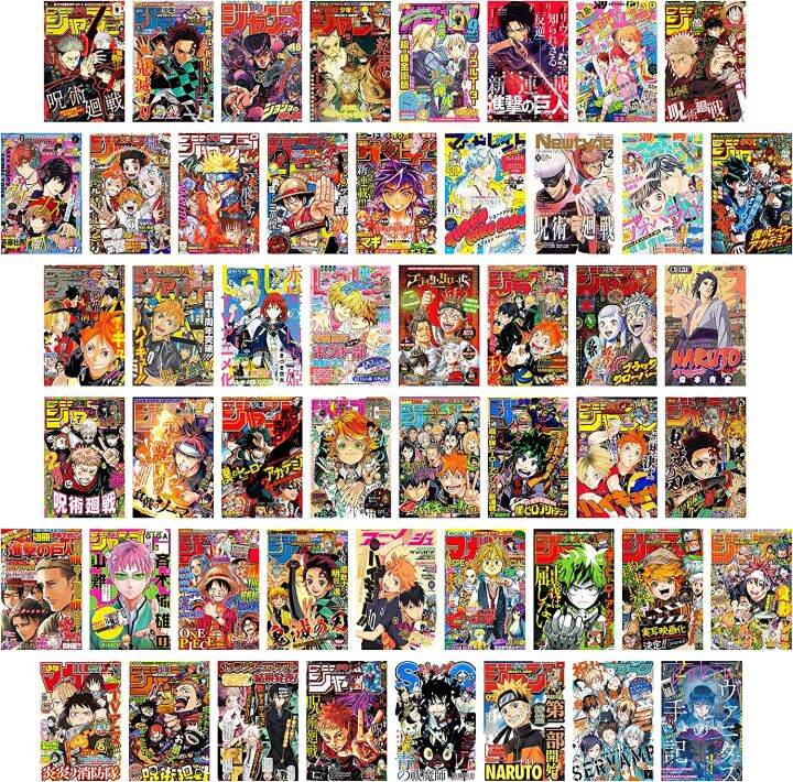 50-pcs-anime-magazine-cover-wall-sticker-set-room-decor-poster-dorm-fashion-small-poster-wall-art-aesthetic-photo-bedroom-decor-tapestries-hangings