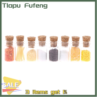 Tlapu ของเล่นโมเดลครัวจำลองขวดปรุงรสแก้วเล็กบ้านตุ๊กตา1/12 8ชิ้น/เซ็ต