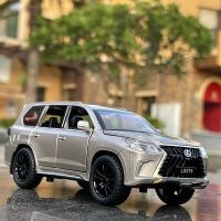 [AhQ ornaments] 1/32เล็กซัส LX570 SUV อัลลอยรถรุ่น D Iecasts จำลองโลหะของเล่นยานพาหนะรถรุ่นเสียงและแสงคอลเลกชันของขวัญเด็ก