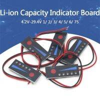 YUNIAN หน้าจอแสดงพลังงานแบบ Li-Po 4.2V-29.4V 1S 2S 3S 4S 5S 6S 7S แบตเตอรี่ลิเธียมแสดงสถานะความจุโมดูลอินดิเคเตอร์แบตเตอรี่ LED ตัวแสดงระดับแบตเตอรี่แสดงสถานะความจุของแบตเตอรี่