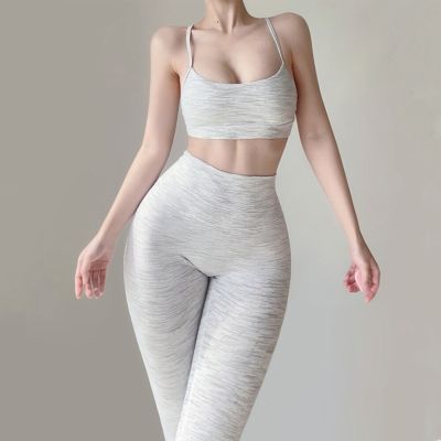 Gym Set Women Sports Suit Tight High Waist Yoga Pants Butt Lift Leggings 2023 New Fitness Running Shockproof Bra Workout Clothes