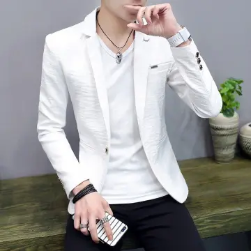 White Blazer For Men Best Price in Singapore Feb 2024 Lazada