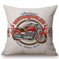 hjk✌☇  18  Motocycle Poster Sofa Throw Cover Cotton Cushion