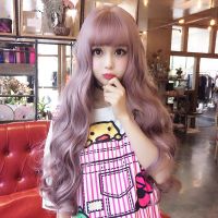 Rose net long curly wig female hair bang air corn cos all head of curly hair