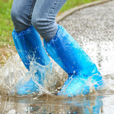 Tamias ที่ครอบรองเท้ากันฝน ⚡ถุงคลุมรองเท้า Leg Coverรองเท้ากันฝน สีฟ้า สีขาว ที่ครอบรองเท้ากันฝน 🚛COD🚛 ที่คลุมรองเท้าสูงกลางแจ้ง, กันฝน, ที่คลุมรองเท้าแบบใช้แล้วทิ้ง