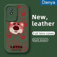 เคส Dienya เคสสำหรับ VIVO Y02 Y11 Y02A 2023 Y01 Y11S Y30G ลายหมีสตรอเบอร์รี่ทำจากซิลิโคนนิ่มเคสใส่โทรศัพท์หนังดีไซน์ใหม่ป้องกันการตกพร้อมเคสป้องกันเลนส์กล้องคลุมทั้งหมด