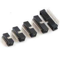 50pcs 2.54mm DC3 6P 8P 10P 14P 16P 20P 26P 30P 34P 40P 50P ซ็อกเก็ตหัวต่อ ISP ชายคู่-spaced BEND IDC JTAG