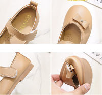 Minimalist Girls Bowknot Velcro Soft Leather Flat Shoes 2-6 Years Old Kids Anti-skid Princess Shoes