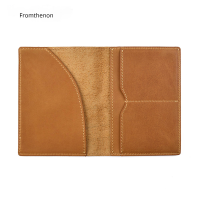 Fromthenon Vintage Leather Passport Holder Notebook Cover Korean Travel Document Case Business Pocket Air Ticket Case