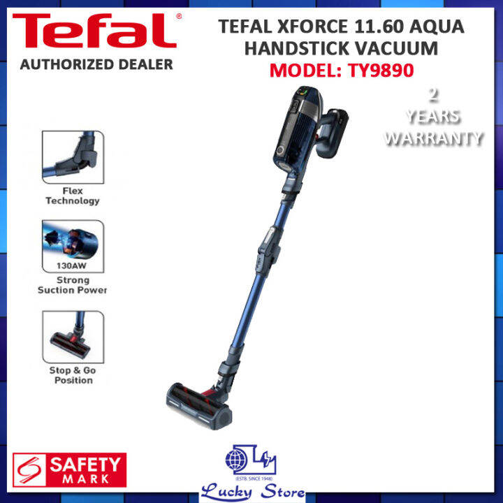 TEFAL TY9890 XFORCE 11.60 AQUA HANDSTICK VACUUM WITH 3+ BOOST SPEED ...