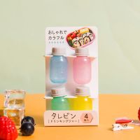 4Pcs/Set 25ML Mini Tomato Ketchup Bottle Portable Small Sauce Container Salad Dressing Container Pantry Containers For Bento Box