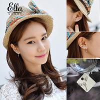 Ellastore Womens Asymmetric Leaf Ear Clip Drop Dangle Ear Cuff Stud Earrings