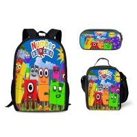 Ensemble de blocs de construction numériques pour enfants sac à dos sac détudiant sac à lunch étui à crayons jouets pour enfants cadeaux 3 pièces