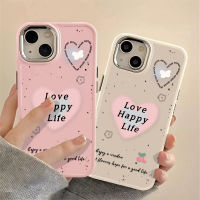 เคสโทรศัพท์มือถือ ซิลิโคนนิ่ม กันกระแทก ลายหัวใจ ปุ่มโลหะ สําหรับ IPhone 14 13 12 11 Pro Max XS X XR 8 + 7 Plus