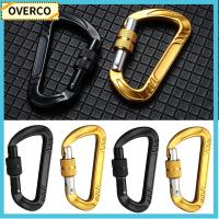 OVERCO 2สีค่ะ เครื่องมือกลางแจ้ง รูปร่าง D หัวเข็มขัดปีนเขามืออาชีพ Carabiner ปีนเขา ล็อคความปลอดภัย ล็อค quickdraws