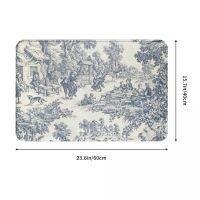 AvailableToile De Jouy Number 2 Doormat Rug Car Mat Footpad Polyester Non-slip Absorbent Mat Corridor Kit Bedroom balcony doctor