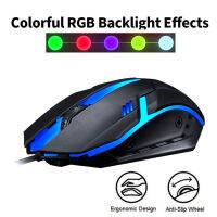 X1เมาส์สรีรศาสตร์เล่นเกมออปติคอลเมาส์ชนิดไร้สายด้วยไฟ LED RGB และเซ็นเซอร์วัด DPI 1200