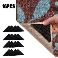 16Pcs/set Triangle Washable Reusable Rug Gripper Anti-skid Rubber Mat Non Slip Patch Tape for Tile Floors Carpets Corners Pad