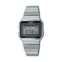 Casio Mens A700W-1ACF Classic Digital Display Quartz Silver Watch