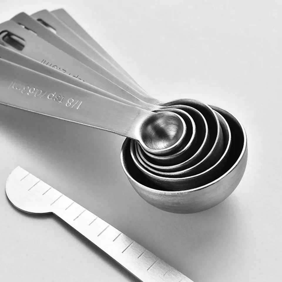 Durable Measuring Spoons Nesting Measuring Spoons Accurate Stainless Steel Measuring  Spoon Set for Baking Cooking 7pcs