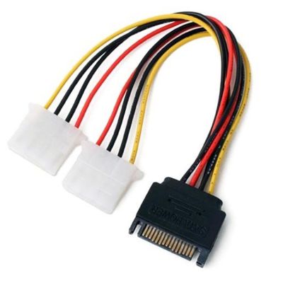 Cable SATA Male To 2 IDE Splitter Female Power Cable