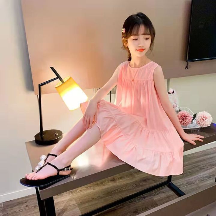 gaun-modis-เด็กผู้หญิง2023ฤดูร้อนชุดเจ้าหญิงฤดูร้อนเด็กผู้หญิงใหม่ฉบับภาษาเกาหลีสไตล์ต่างประเทศชุดนางฟ้าใหม่