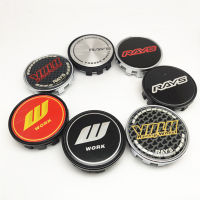 4Pcs 54Mm 50Mm Wheel Center Caps Hub W Work Rays Volk Racing รถจัดแต่งทรงผม Rims Cover Emblem Badge