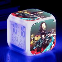 Cartoon Demon Slayer Surrounding Colorful Color Changing Alarm Clock LED Electronic Alarm Clock Creative Gift