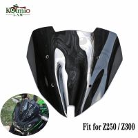 Fit For 2013 - 2018 Kawasaki Z250 Z300 Motorcycle Windshield Windscreen Z 250 Z 300 2014 2015 2016 2017 Black Clear Wind screen