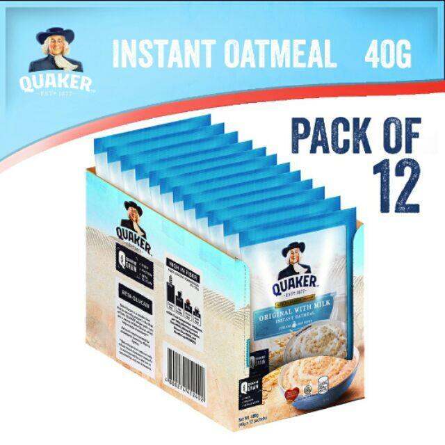 Hot Quaker Oats Instant Oatmeal 40g 12 Sachet Lazada PH