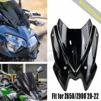 ใส่ได้ ¤ พอดีสำหรับ Z650 Z900คาวาซากิ2020-2023กระจกรถจักรยานยนต์กระจกบังลม Z 900 Z 650 2021 2022อุปกรณ์เสริมตัวเบี่ยงเบนอากาศ