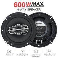 2ชิ้น6.5นิ้ว600W 4 Way 12V รถโคแอกเซียลสเตอริโอเพลงอัตโนมัติความถี่เต็มช่วงลำโพงไฮไฟการติดตั้งแบบไม่ทำลาย