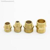 ☇ 1/8 1/4 3/8 1/2 3/4 1 BSP Male Thread Brass Pipe Fitting Equal Reducing Hex Nipple Coupler Connector Adapter