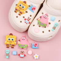 Crocs Jibbitz เสน่ห์รองเท้าอุปกรณ์เสริมรองเท้าการ์ตูนน่ารักฟองน้ำรองเท้าเด็กดอกไม้ประดับตกแต่งสำหรับ Crocs