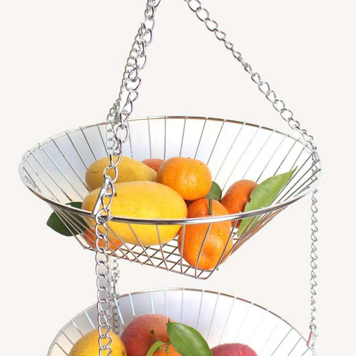 2x-hanging-fruit-basket-iron-art-3-layer-baskets-fruit-tray-drain-basket-household-fruit-bowl-storage-basket