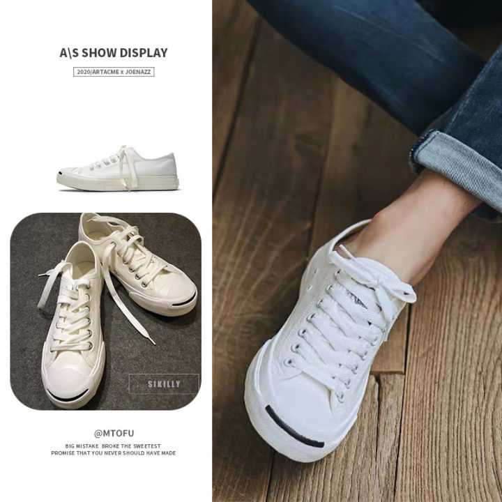 converse-jack-purcell-white-ยอดฮิต-ลดราคาพิเศษสุดๆ-รองเท้าลำลองสีขาว-อย่างดีรองเท้าลำลองสำหรับคู่รัก-รองเท้าผู้หญิงรองเท้าผู้ชาย